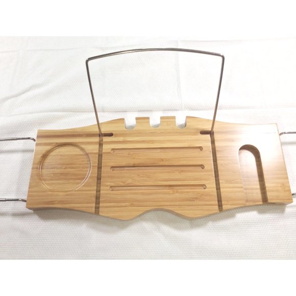Bamboo Extendable Bathtub Caddy - Bath Tray *NEW* - Picture 11 of 11